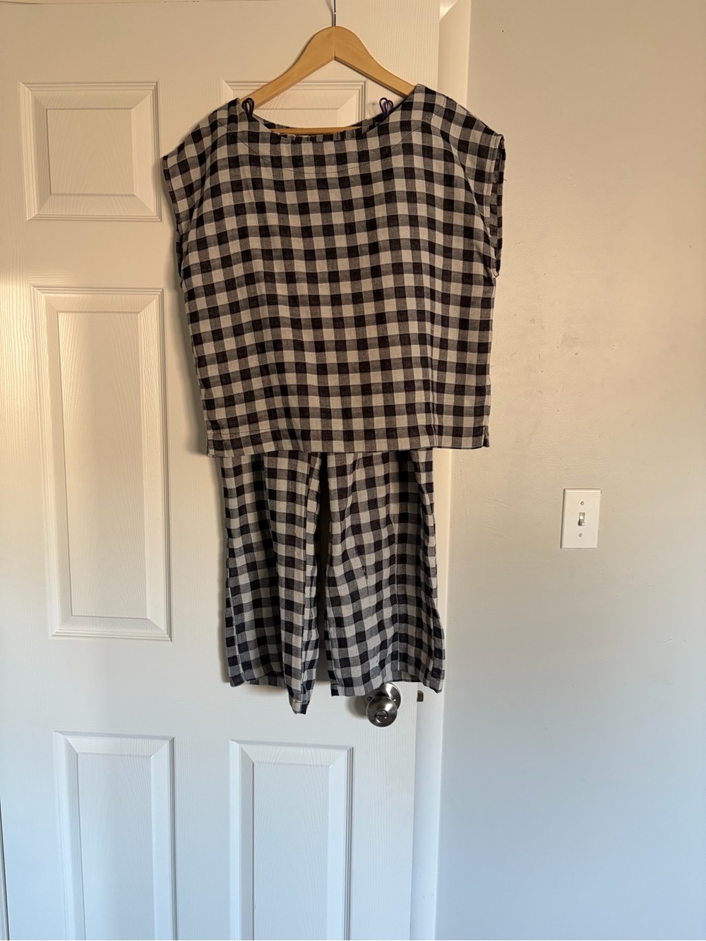 Carly Jean Los Angeles Jules- Black and White Gingham Set